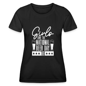 Beer Day Beer Day Beer lovers Beer drinkers - Women's Functional T-Shirt - black - Front - AI Model Female 172 light (172cm)
