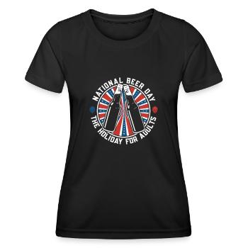 Beer Day Beer Day Beer lovers Beer drinkers - Women's Functional T-Shirt - black - Front - AI Model Female 172 light (172cm)