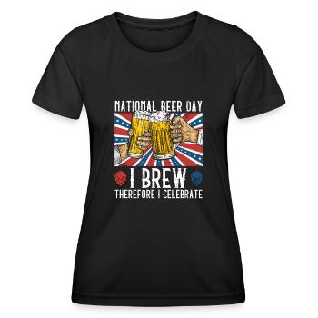 Beer Day Beer Day Beer lovers Beer drinkers - Women's Functional T-Shirt - black - Front - AI Model Female 172 light (172cm)