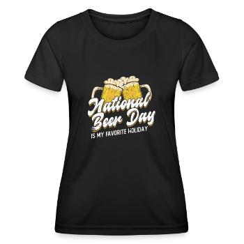 Beer Day Beer Day Beer lovers Beer drinkers - Women's Functional T-Shirt - black - Front - AI Model Female 172 light (172cm)