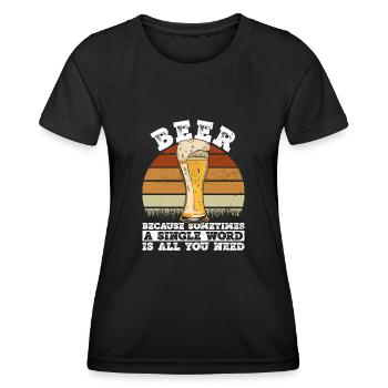 Bier Tag Tag des Bieres Bierliebhaber Biertrinker - Frauen Funktions-T-Shirt - Schwarz - Vorne - AI Model Female 172 light (172cm)