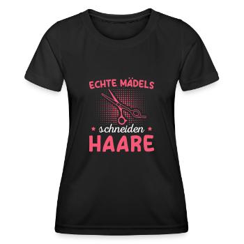 Friseur Spruch Frisör Haarstylistin Friseurin - Frauen Funktions-T-Shirt - Schwarz - Vorne - AI Model Female 172 light (172cm)