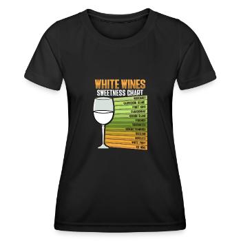Weißwein Süße Diagramm - Frauen Funktions-T-Shirt - Schwarz - Vorne - AI Model Female 172 light (172cm)