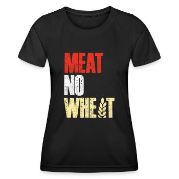 Régime Keto, régime sans glucides, céto - T-shirt sport Femme - noir - Devant - AI Model Female 172 light (172cm)