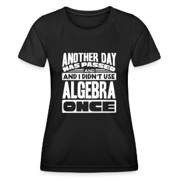 Algèbre, Analyse, Science, Mathématiques - T-shirt sport Femme - noir - Devant - AI Model Female 172 light (172cm)