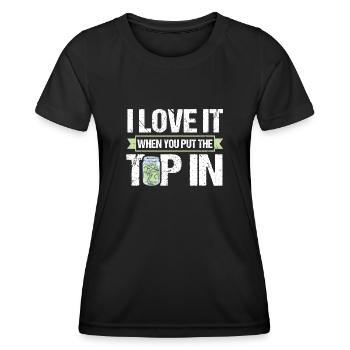 I Love It When You Put The Tip In Lustig Barkeeper - Frauen Funktions-T-Shirt - Schwarz - Vorne - AI Model Female 172 light (172cm)