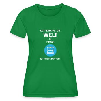 3D Druck Printing CAD PLA Filament 3d drucken - Frauen Funktions-T-Shirt - Kelly Green - Vorne - AI Model Female 172 dark (172cm)