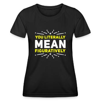 Grammar Police - English Teacher - Women's Functional T-Shirt - black - Front - AI Model Female 172 light (172cm)