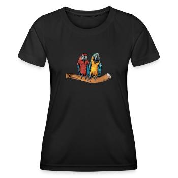 Macaw Parrot I South America Exotic bird for - Women's Functional T-Shirt - black - Front - AI Model Female 172 light (172cm)