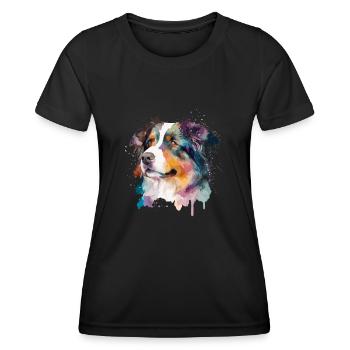 Maître maîtresse des chiens de berger australiens - T-shirt sport Femme - noir - Devant - AI Model Female 172 light (172cm)