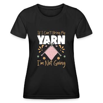 Tricoter si je ne peux pas apporter - T-shirt sport Femme - noir - Devant - AI Model Female 172 light (172cm)