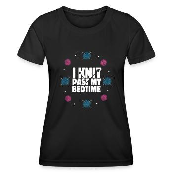 Knitting Knitter I Knit Past My - Frauen Funktions-T-Shirt - Schwarz - Vorne - AI Model Female 172 light (172cm)