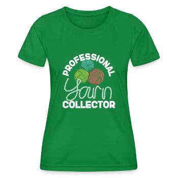 Knitting Knitter Professional Yarn - Women's Functional T-Shirt - kelly green - Front - AI Model Female 172 dark (172cm)