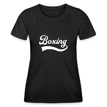 Lettrage des boîtes - T-shirt sport Femme - noir - Devant - AI Model Female 172 light (172cm)