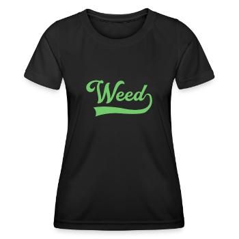 Weed lettering - Women's Functional T-Shirt - black - Front - AI Model Female 172 light (172cm)