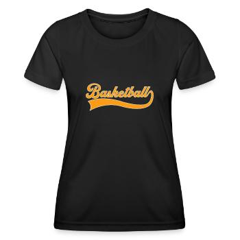 Basketball Schriftzug - Frauen Funktions-T-Shirt - Schwarz - Vorne - AI Model Female 172 light (172cm)