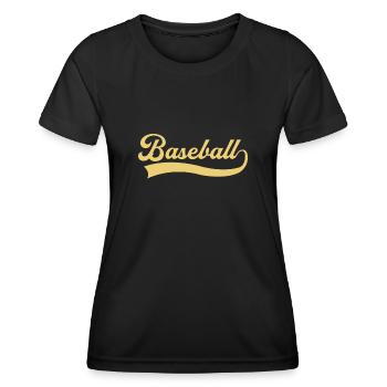 Baseball lettering - Women's Functional T-Shirt - black - Front - AI Model Female 172 light (172cm)