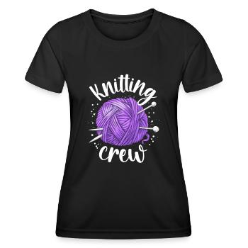 Tricot Tricot Tricot Équipe de tricot - T-shirt sport Femme - noir - Devant - AI Model Female 172 light (172cm)