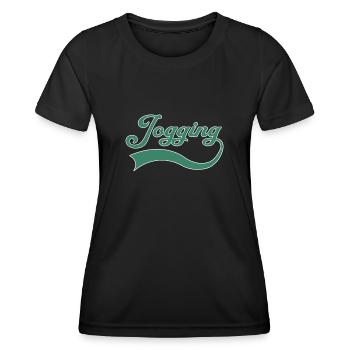 Lettrage de jogging - T-shirt sport Femme - noir - Devant - AI Model Female 172 light (172cm)