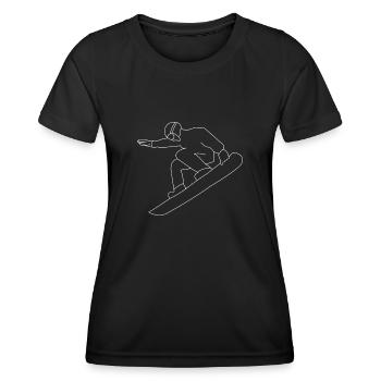 Snowboarding Snowboarder - Women's Functional T-Shirt - black - Front - AI Model Female 172 light (172cm)