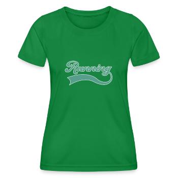Running Endurance Sports Lettering - Women's Functional T-Shirt - kelly green - Front - AI Model Female 172 dark (172cm)