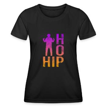 Hip Hop - Frauen Funktions-T-Shirt - Schwarz - Vorne - AI Model Female 172 light (172cm)