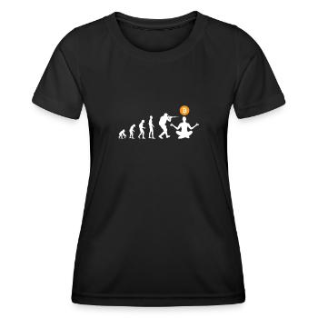 Évolution du bitcoin - T-shirt sport Femme - noir - Devant - AI Model Female 172 light (172cm)