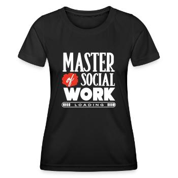 Travailleur social - T-shirt sport Femme - noir - Devant - AI Model Female 172 light (172cm)