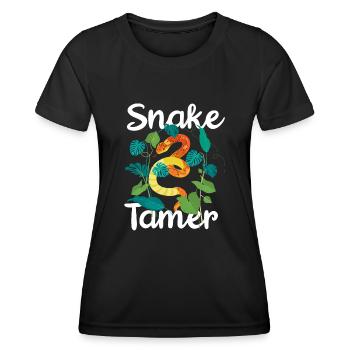 Schlange, Reptil - Schlangen - Frauen Funktions-T-Shirt - Schwarz - Vorne - AI Model Female 172 light (172cm)