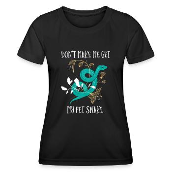 Schlange, Reptil - Schlangen - Frauen Funktions-T-Shirt - Schwarz - Vorne - AI Model Female 172 light (172cm)