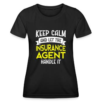 Insurance agent - Women's Functional T-Shirt - black - Front - AI Model Female 172 light (172cm)
