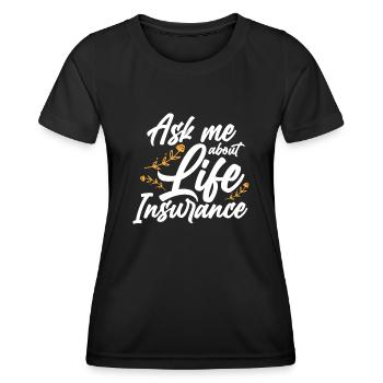 Insurance agent - Women's Functional T-Shirt - black - Front - AI Model Female 172 light (172cm)