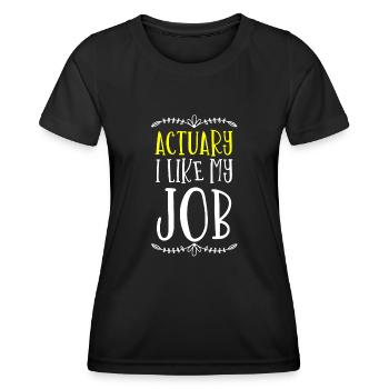 insurance agent - Women's Functional T-Shirt - black - Front - AI Model Female 172 light (172cm)
