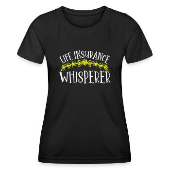 Insurance agent - Women's Functional T-Shirt - black - Front - AI Model Female 172 light (172cm)