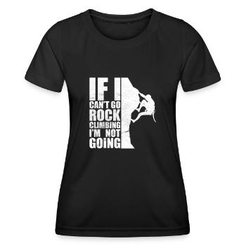 Bergsteigen wenn ich nicht felsklettern kann - Frauen Funktions-T-Shirt - Schwarz - Vorne - AI Model Female 172 light (172cm)