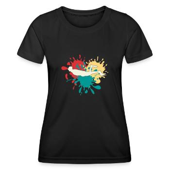 Silhouette de plongée - T-shirt sport Femme - noir - Devant - AI Model Female 172 light (172cm)