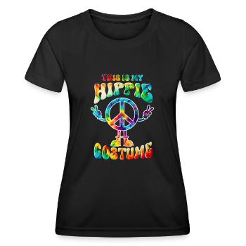 Hippie Costume Peace Love Tie Dye - Women's Functional T-Shirt - black - Front - AI Model Female 172 light (172cm)
