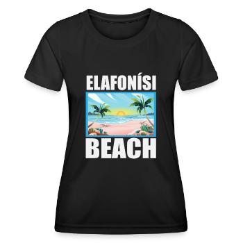 Elafonisi Beach - Women's Functional T-Shirt - black - Front - AI Model Female 172 light (172cm)