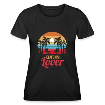 Elafonisi Lover - Frauen Funktions-T-Shirt - Schwarz - Vorne - AI Model Female 172 light (172cm)