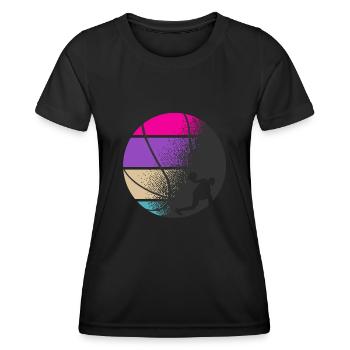 Basketball - BBall - Basket Ball - Basketballer - Frauen Funktions-T-Shirt - Schwarz - Vorne - AI Model Female 172 light (172cm)