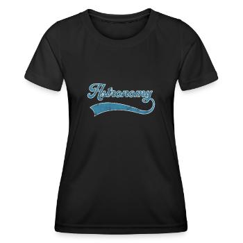 Astronomie Schriftzug - Frauen Funktions-T-Shirt - Schwarz - Vorne - AI Model Female 172 light (172cm)
