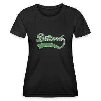Billiard Schriftzug - Frauen Funktions-T-Shirt - Schwarz - Vorne - AI Model Female 172 light (172cm)