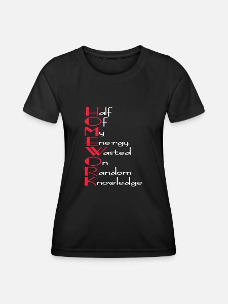 Schule und Ironie. Eine gefährliche Mischung! - Frauen Funktions-T-Shirt - Schwarz