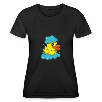 Canard en caoutchouc Mignon Bain Canard Bain Fun Savonnier - T-shirt sport Femme - noir - Devant - AI Model Female 172 light (172cm)