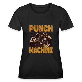 Punch Machine - Frauen Funktions-T-Shirt - Schwarz - Vorne - AI Model Female 172 light (172cm)