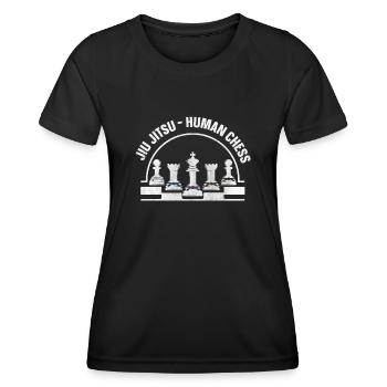 Jiu-Jitsu Human Chess Funny Jiu Jitsu - Women's Functional T-Shirt - black - Front - AI Model Female 172 light (172cm)