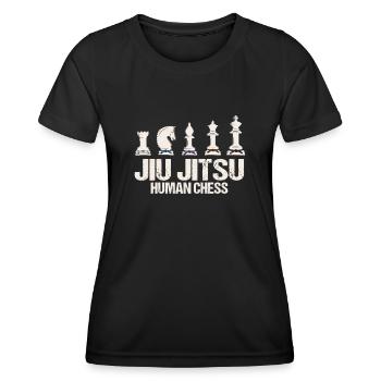 Jiu-Jitsu Human Chess Funny Jiu Jitsu - Women's Functional T-Shirt - black - Front - AI Model Female 172 light (172cm)