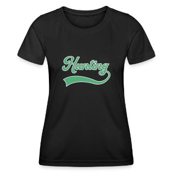Jagd Schriftzug - Frauen Funktions-T-Shirt - Schwarz - Vorne - AI Model Female 172 light (172cm)