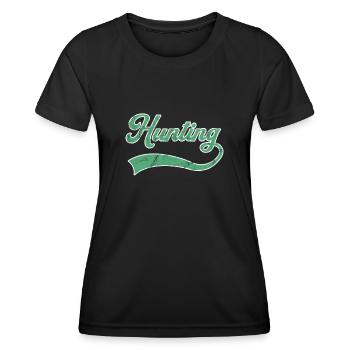 Jagd Schriftzug - Frauen Funktions-T-Shirt - Schwarz - Vorne - AI Model Female 172 light (172cm)