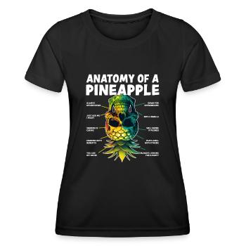Anatomy of a Pineapple Upside Down Pineapple - Women's Functional T-Shirt - black - Front - AI Model Female 172 light (172cm)